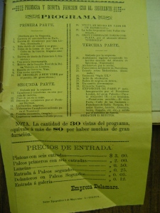Cartel del Teatro Principal del 9 de mayo de 1901