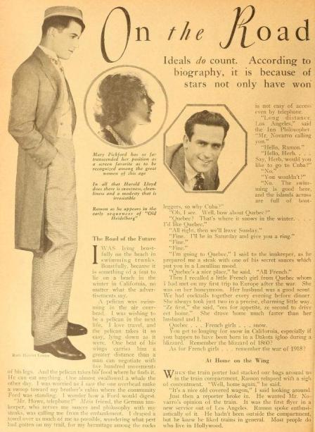 Motion Picture Magazine de junio de 1927 (Vol. XXXIII, No. 5, p. 